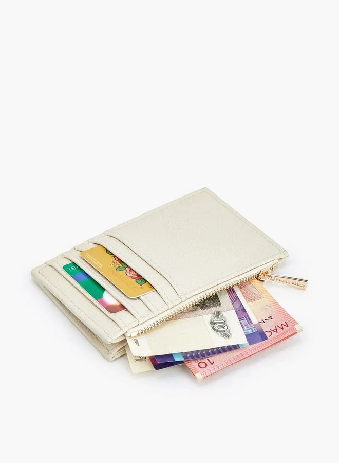 Flora Bella By Shoexpress CREAM Card Holder With Coin Pocket for Women | Best Price UAE